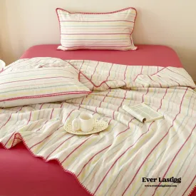 Striped Breathable Blanket Set / Mix Stripe