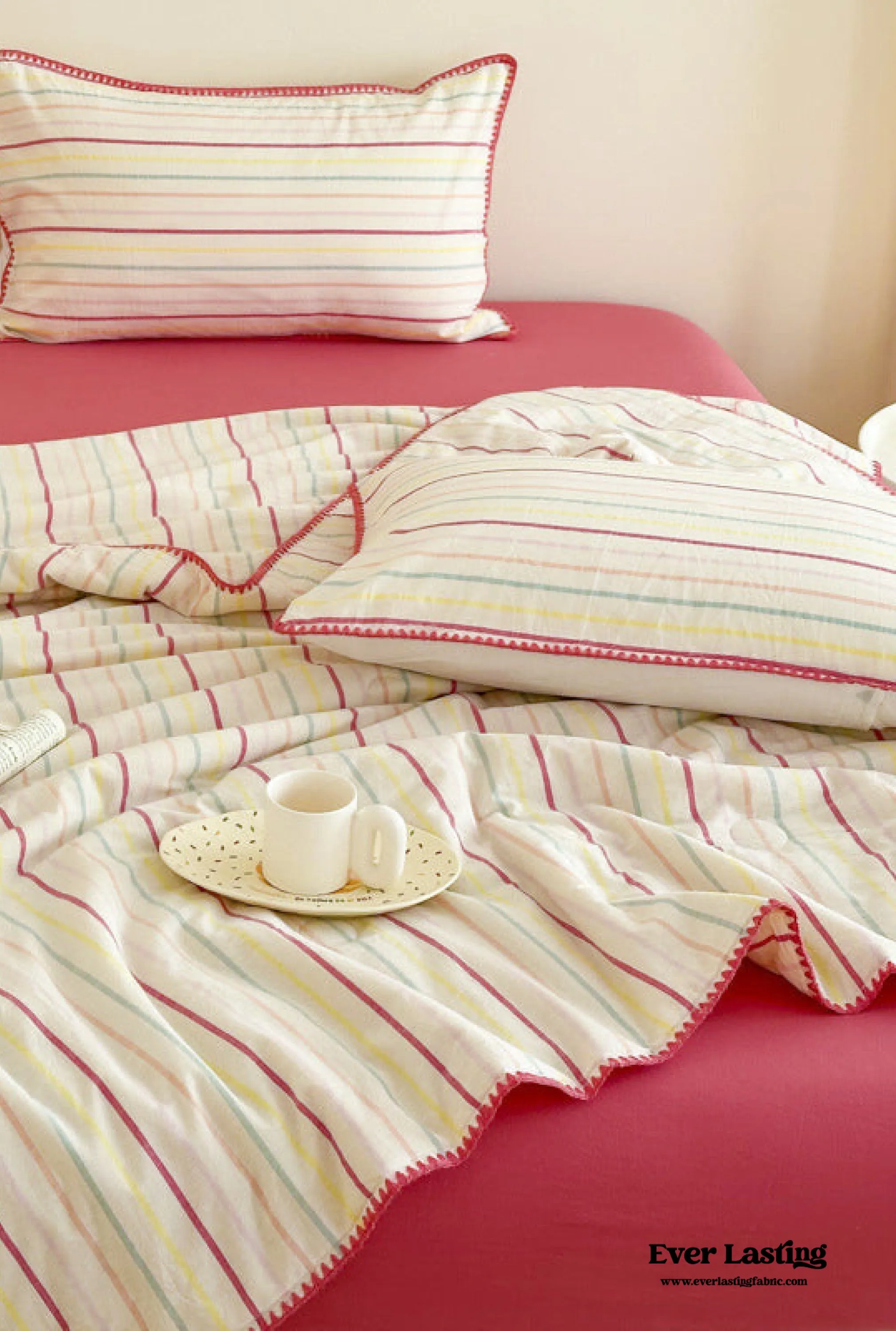 Striped Breathable Blanket Set / Mix Stripe