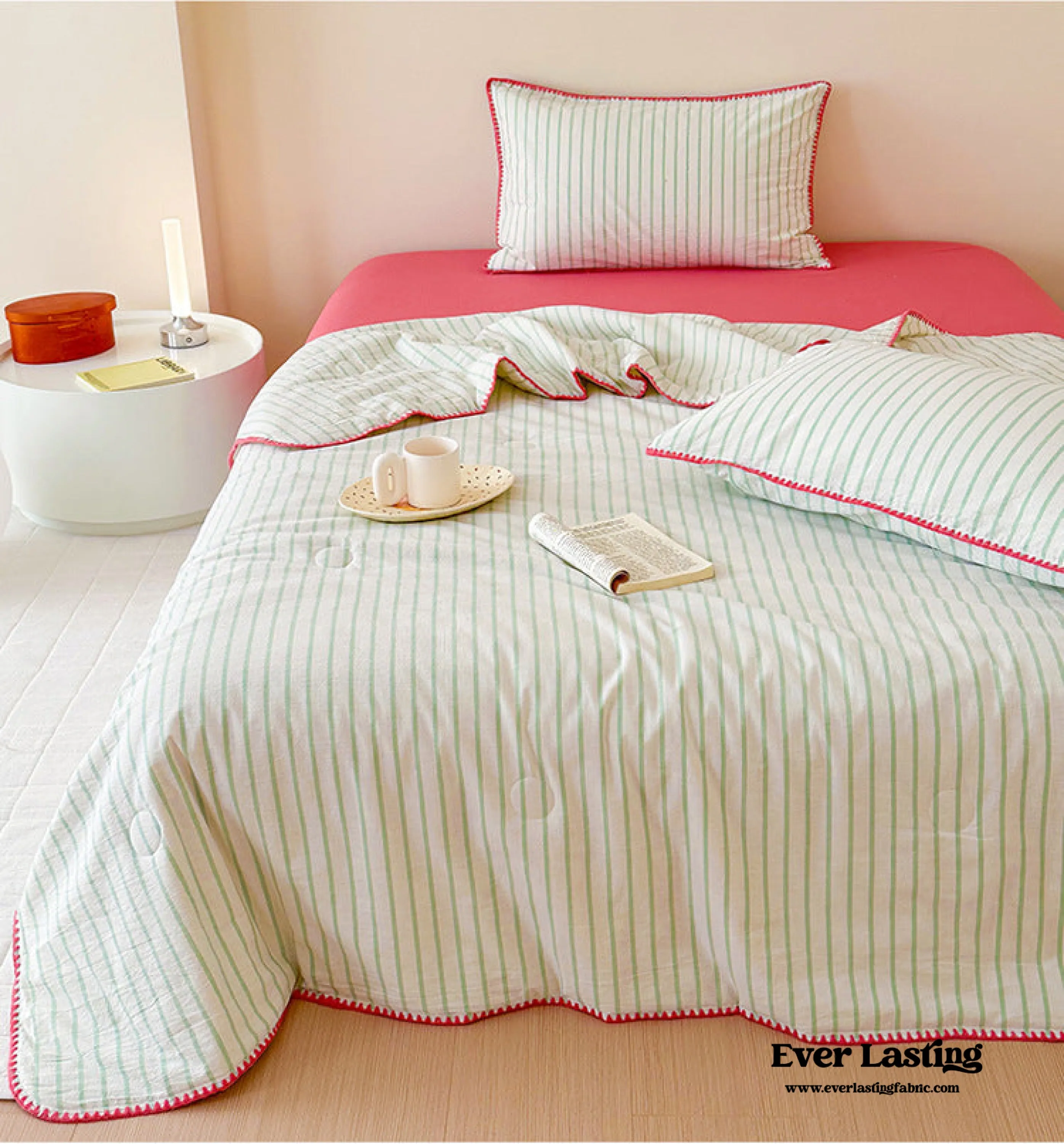 Striped Breathable Blanket Set / Mix Stripe