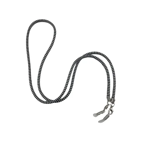 Sunnies Neck Chain, White & Black (Material)