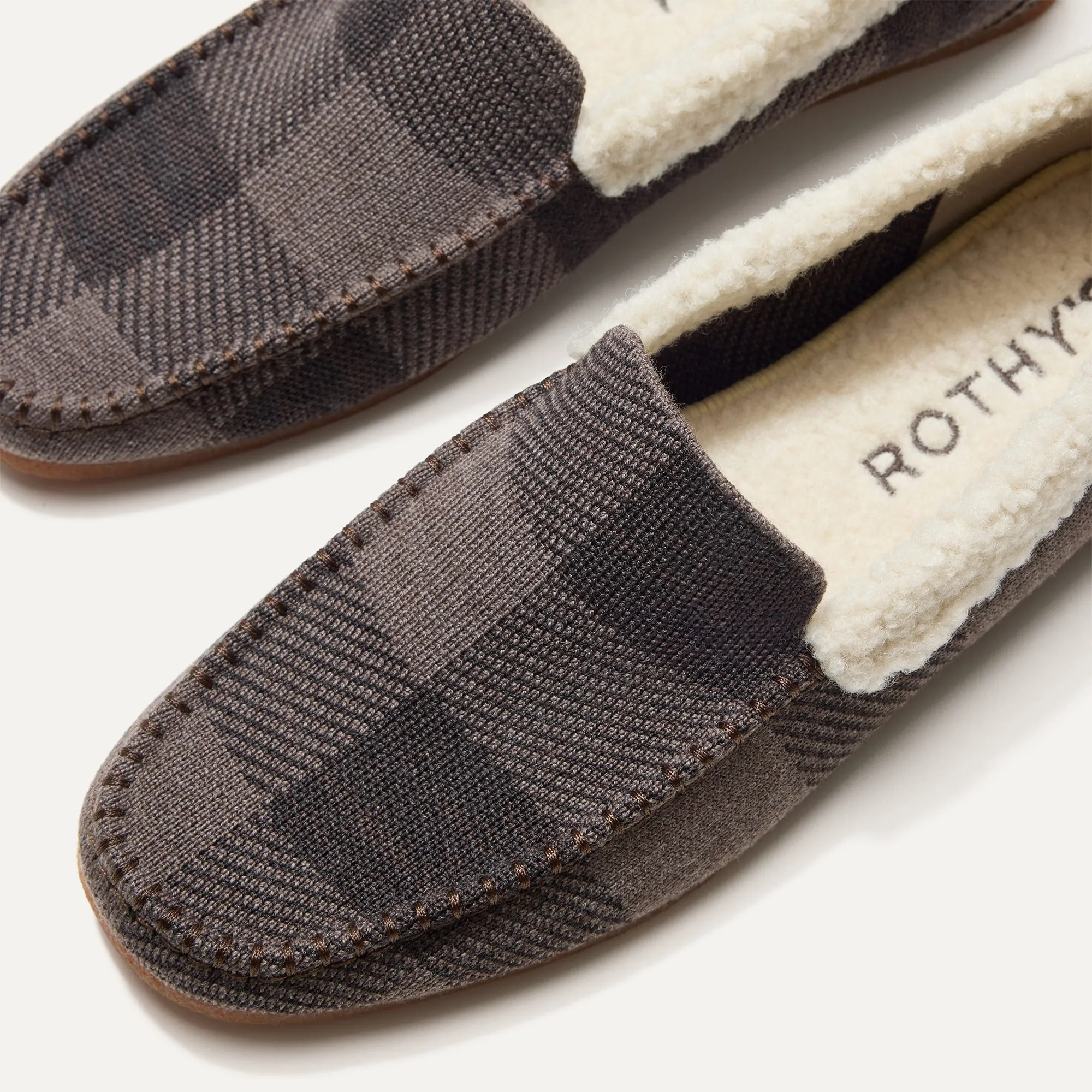 The Men's Slipper - Brown Buffalo Check