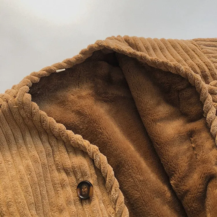 Thick Corduroy Winter Coat