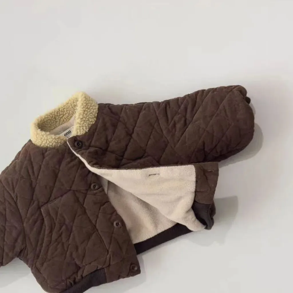 Thick Quilted Fleece-Lined Jacket