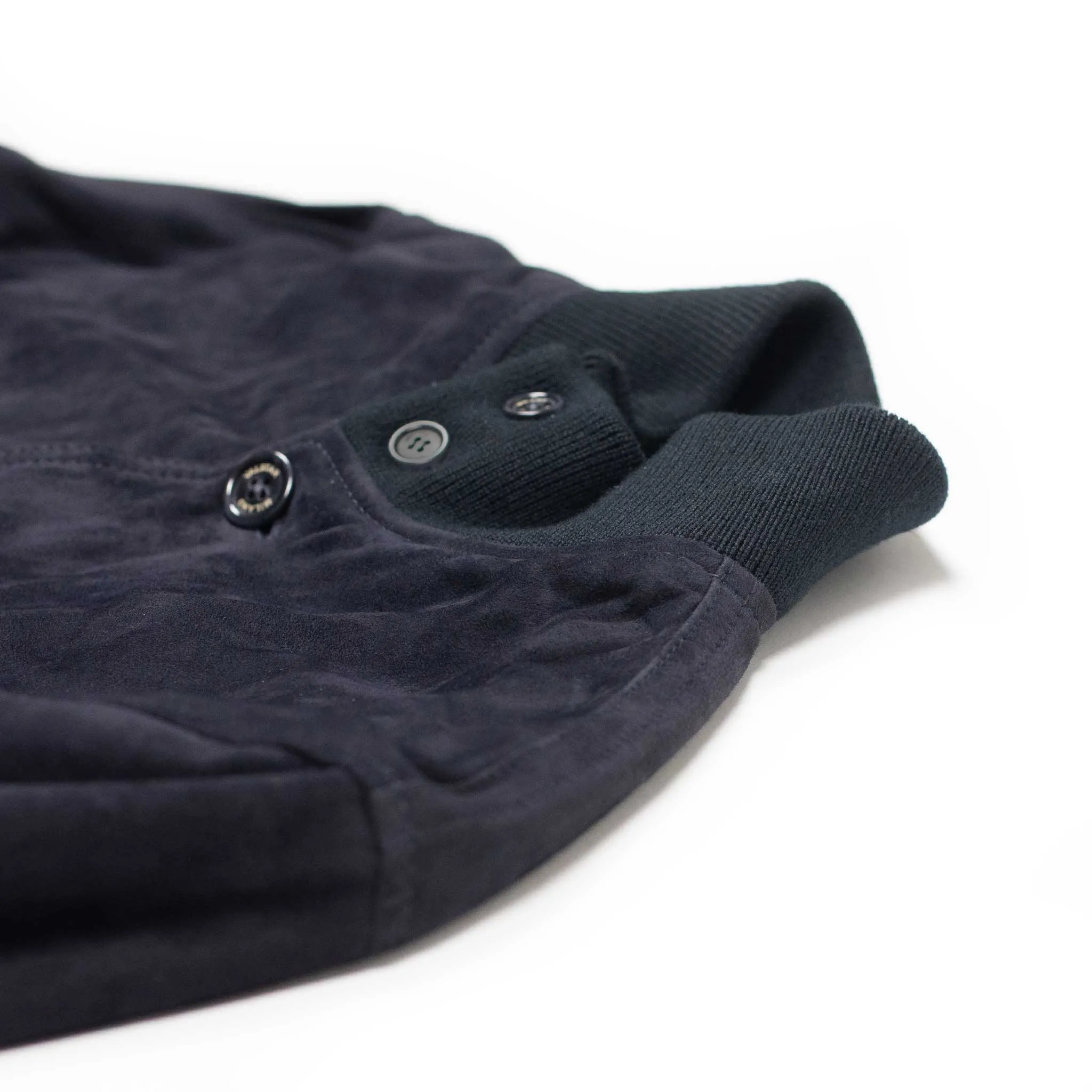 Valstarino bomber jacket in Dark Blue suede, fully lined