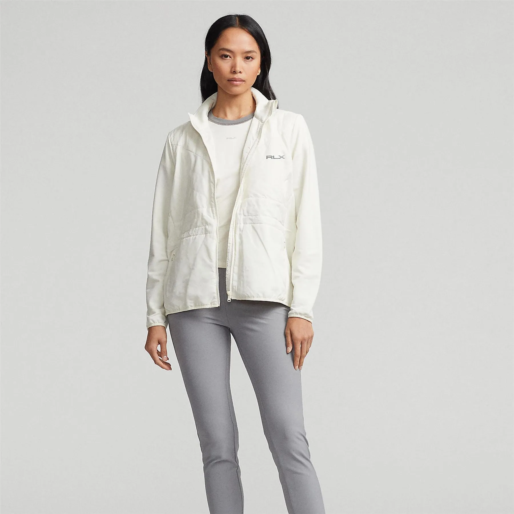 Womens Hybrid FZ Jacket Parchment Cream - AW23