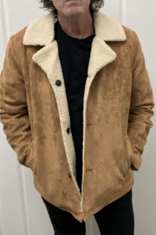 WranglerMens Faux Pas Sherpa Coat - Tan